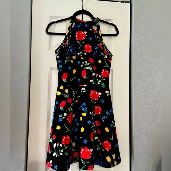 No boundaries black floral dress size 7-9 - Picture 1 of 11